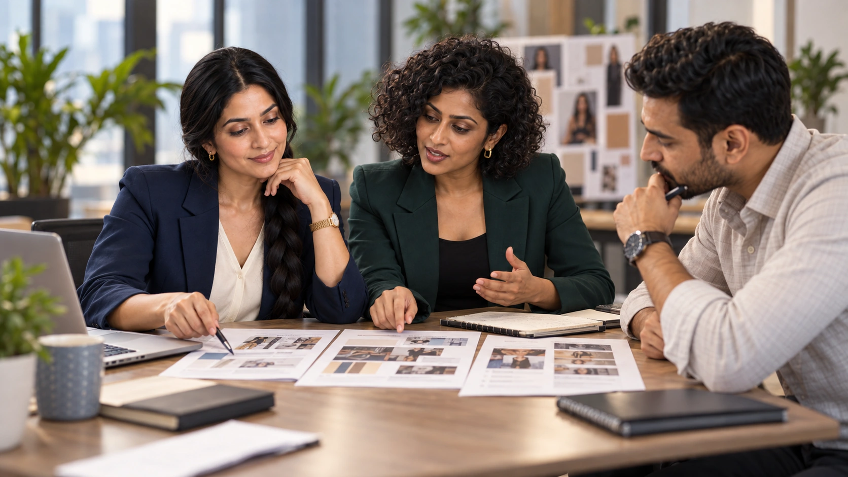 Ishita Sen and Kavya Rao comparing SEO proposals, pricing and service scope in India
