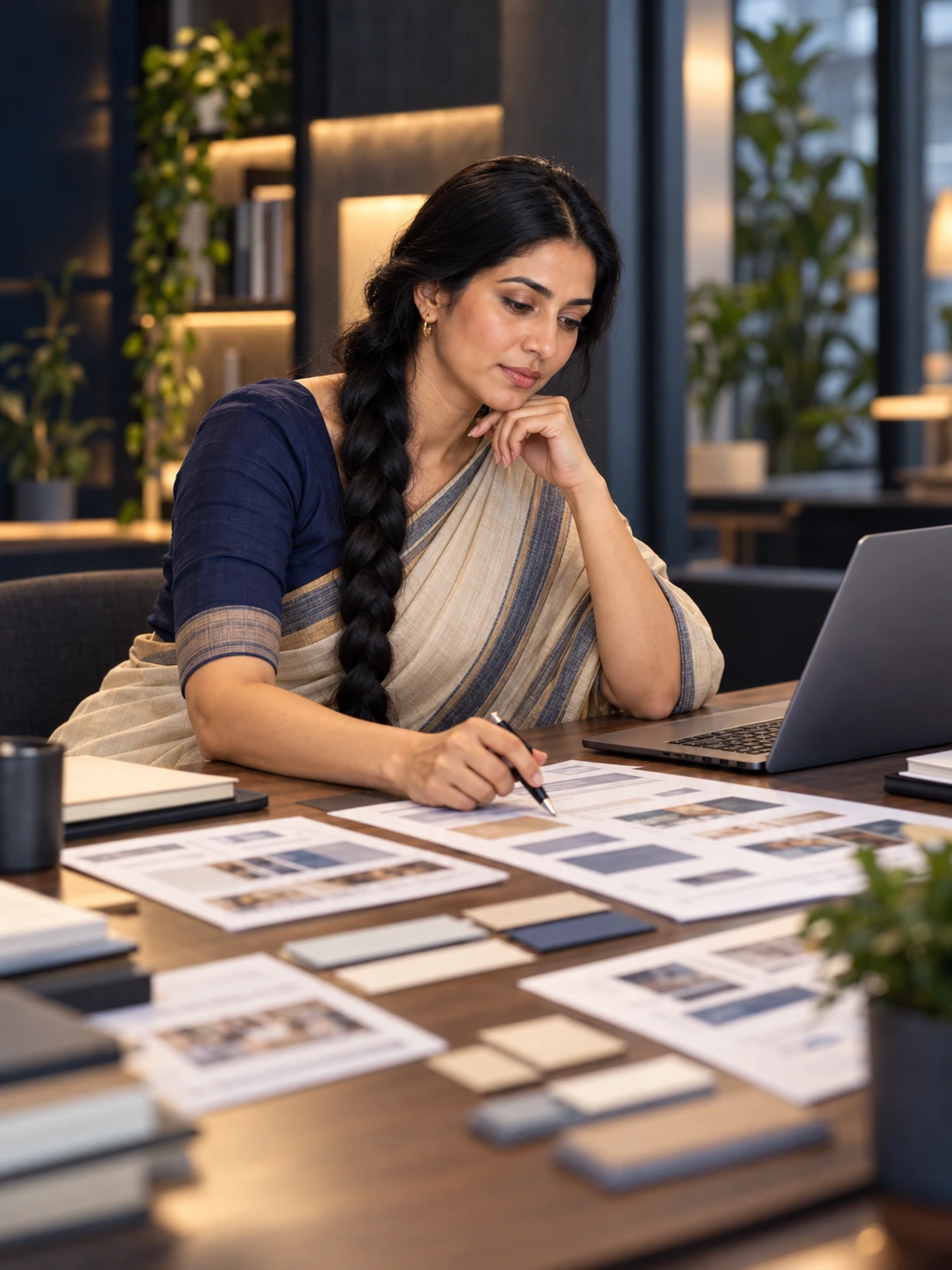 Ishita Sen reviewing website content and page structure for SEO decisions